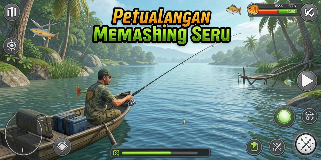 Gameplay seru di 55RK dengan pemandangan alam yang indah.