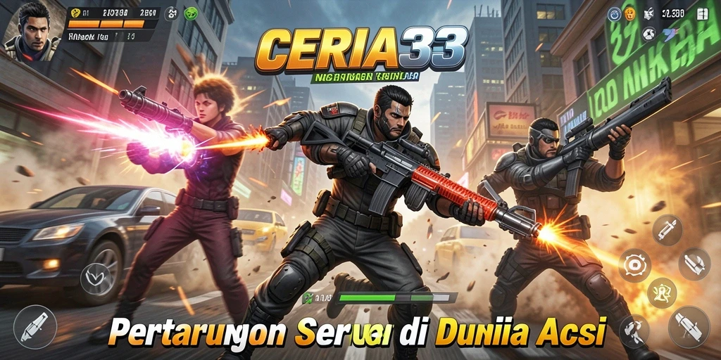 Tampilan aksi seru dalam permainan CERIA33.