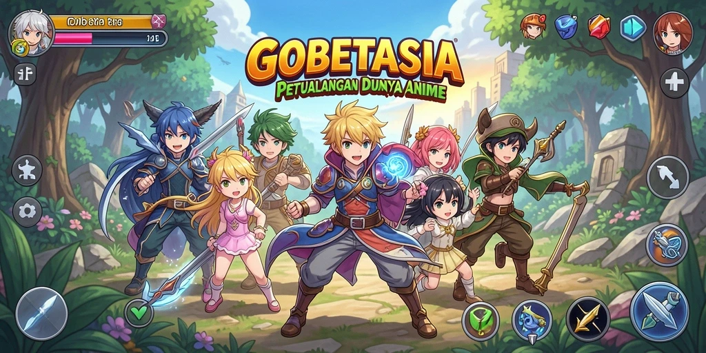 Gameplay seru dan karakter anime ikonik dalam GOBETASIA.