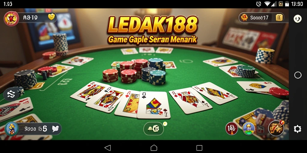 Screenshot gameplay LEDAK188 menampilkan suasana Gaple yang seru.