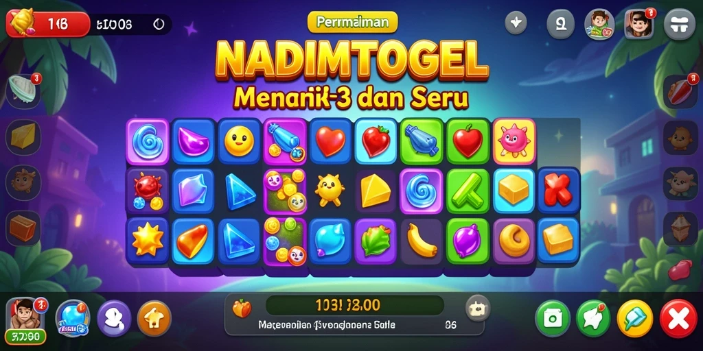 Tampilan gameplay seru dalam NADIMTOGEL dengan grafis warna-warni.