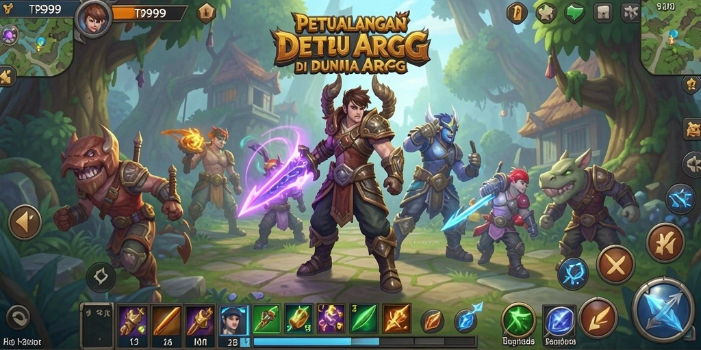 Screenshot gameplay yang menunjukkan aksi seru dalam permainan ARPG.