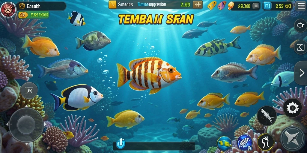 Tampilan seru gameplay Tembak Ikan di ZK9.